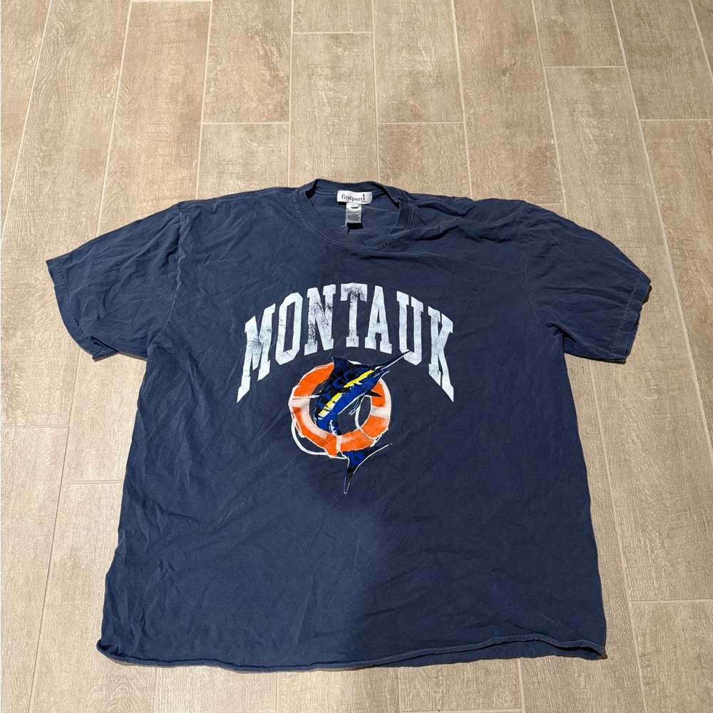 Firstport Montauk Navy Graphic Tee
